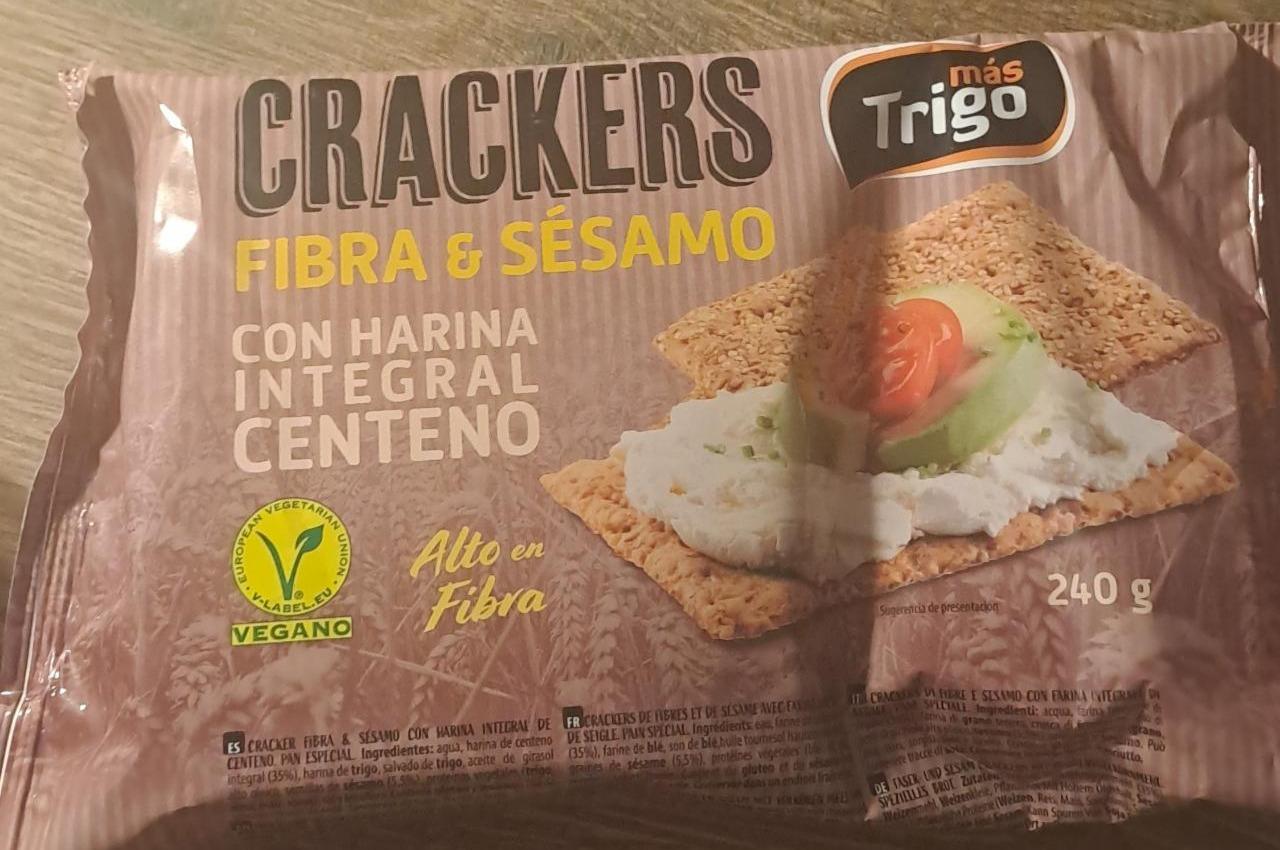 Fotografie - Crackers Fibra & Sésamo con Harina Integral Centeno MasTrigo