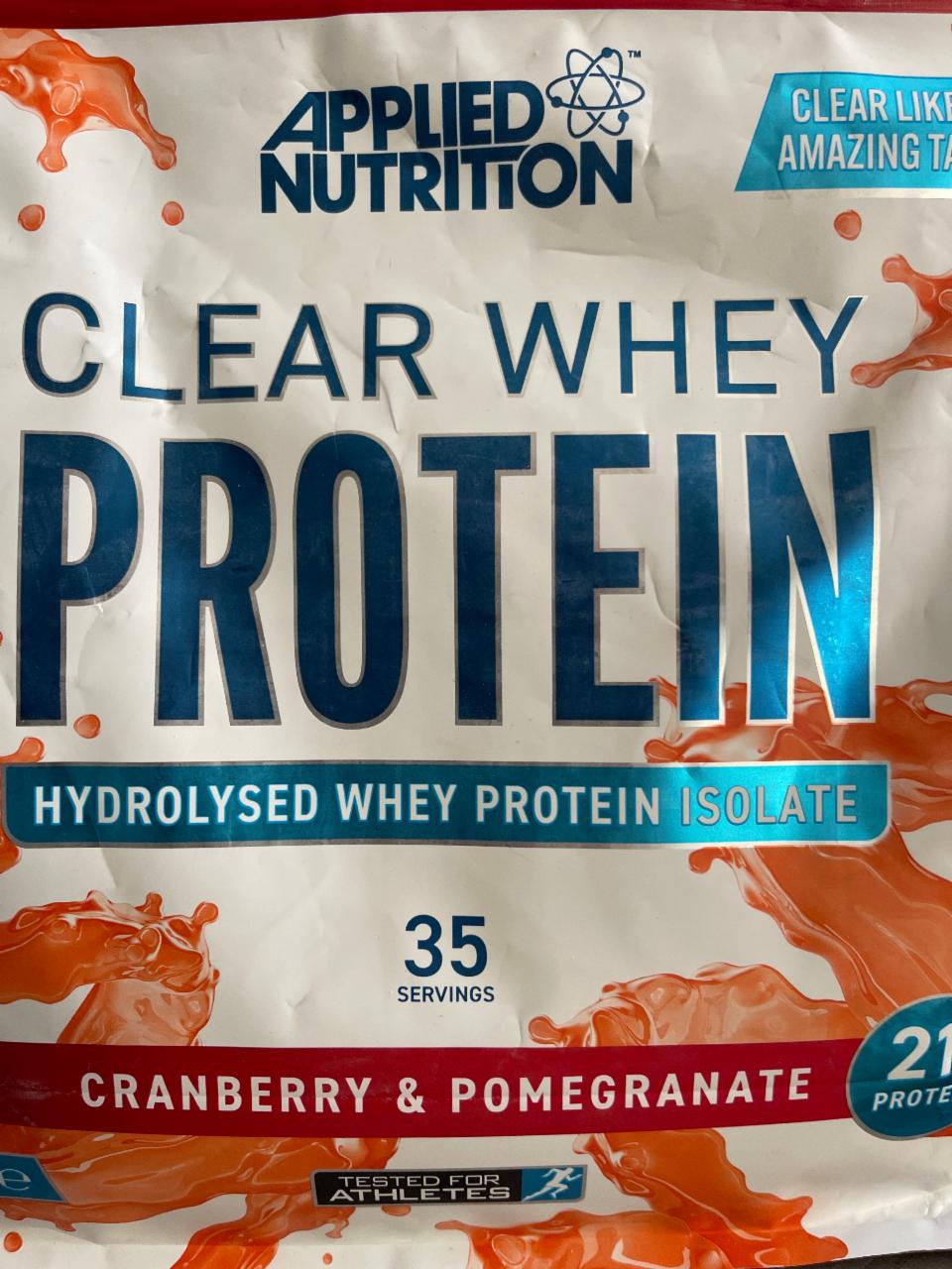 Fotografie - Clear Whey Protein Cranberry & Pomegranate Applied Nutrition