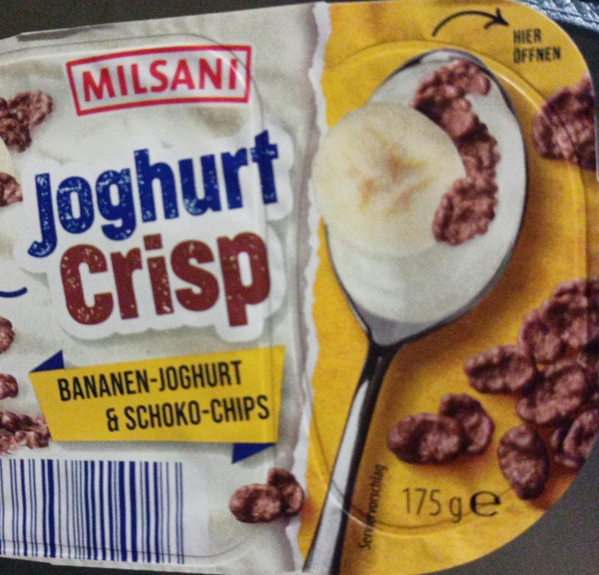 Fotografie - Joghurt crisp Bananen-Joghurt & Schoko-chips Milsani