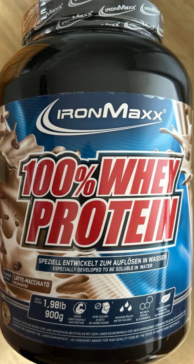 Fotografie - 100% whey protein Latte Macchiato IronMaxx