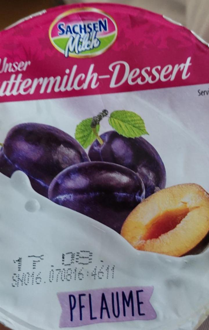 Fotografie - Unser Buttermilch-Dessert Pflaume Sachsen Milch