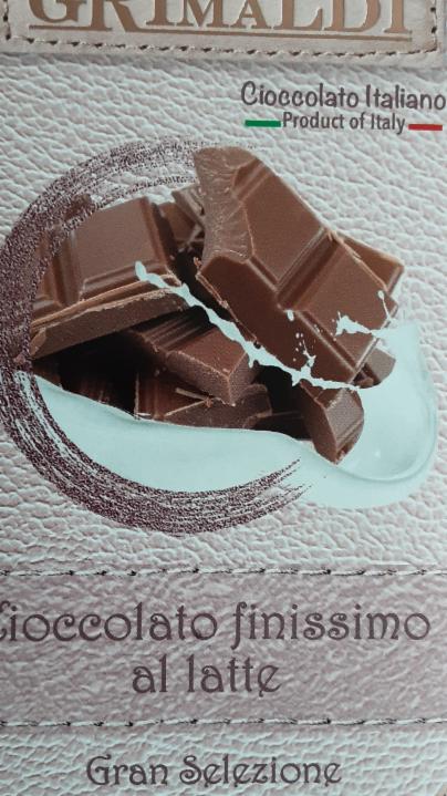 Fotografie - Cioccolato finissimo al latte Grimaldi