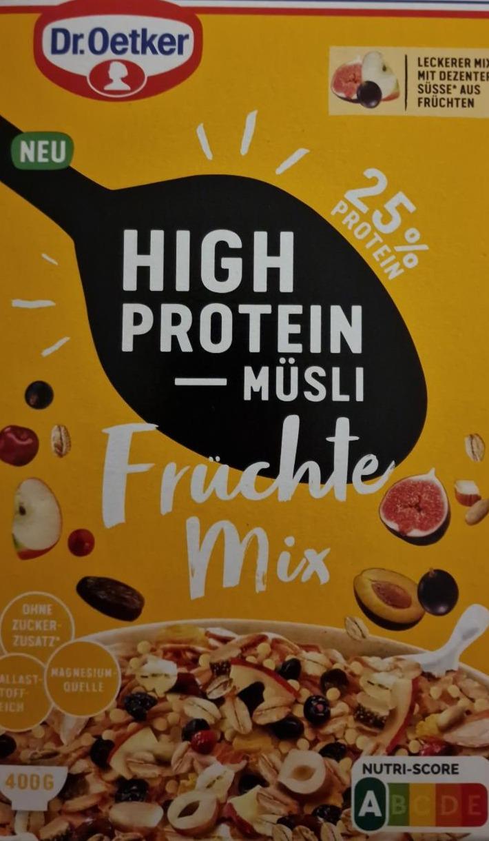 Fotografie - High protein müsli Früchte mix Dr.Oetker