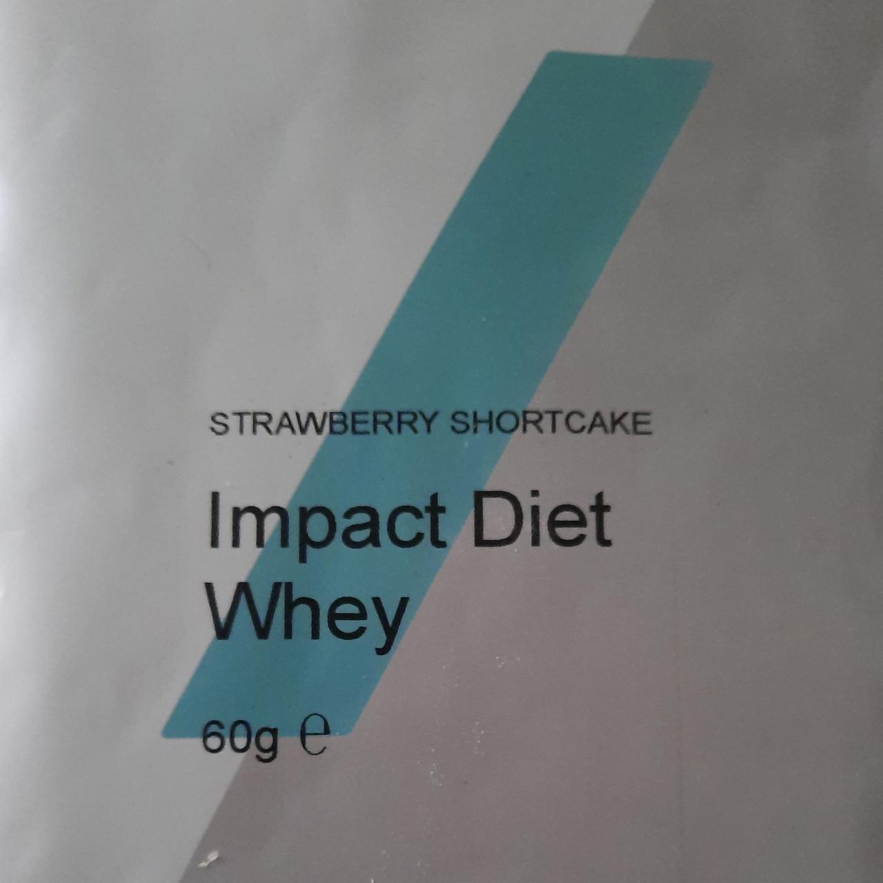 Fotografie - Impact diet whey strawberry shortcake flavour Myprotein
