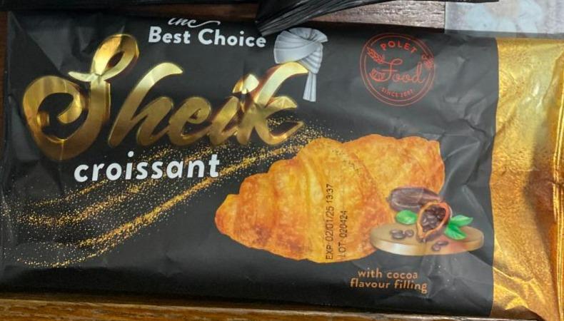 Fotografie - Croissant with cocoa flavour filling Sheik