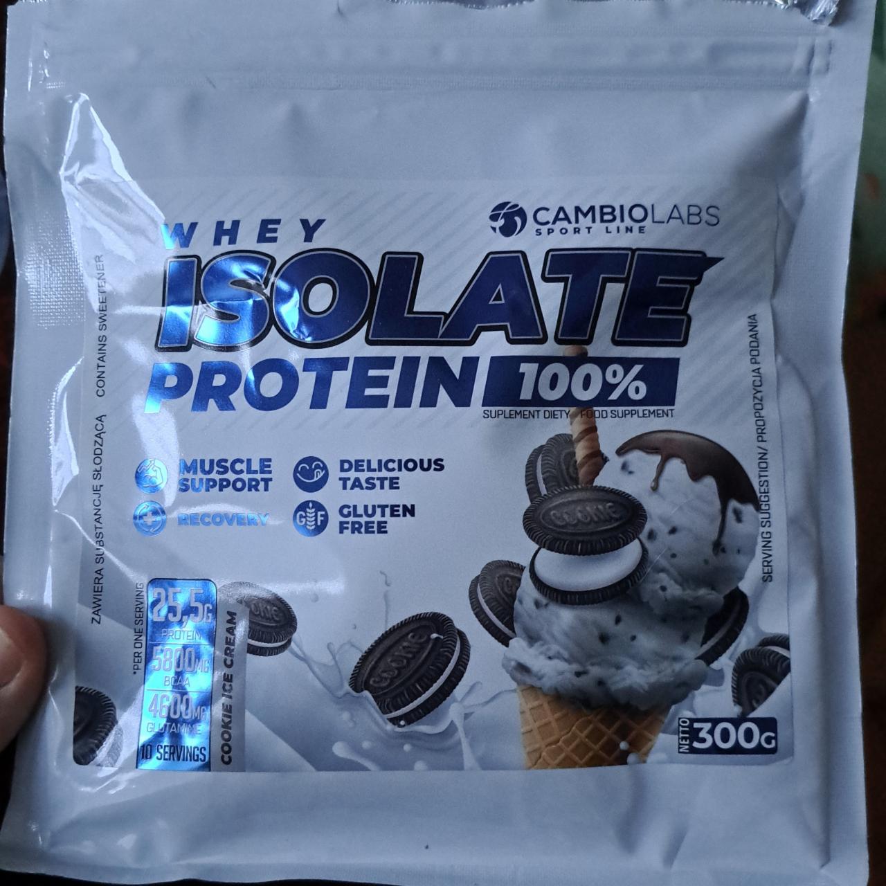 Fotografie - Whey Isolate Protein 100% Cookie Ice Cream CambioLabs