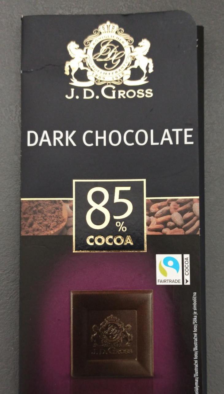 Fotografie - Dark chocolate 85% cocoa J. D. Gross