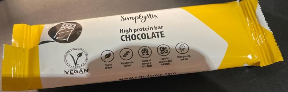 Fotografie - High protein bar Chocolate SimplyMix