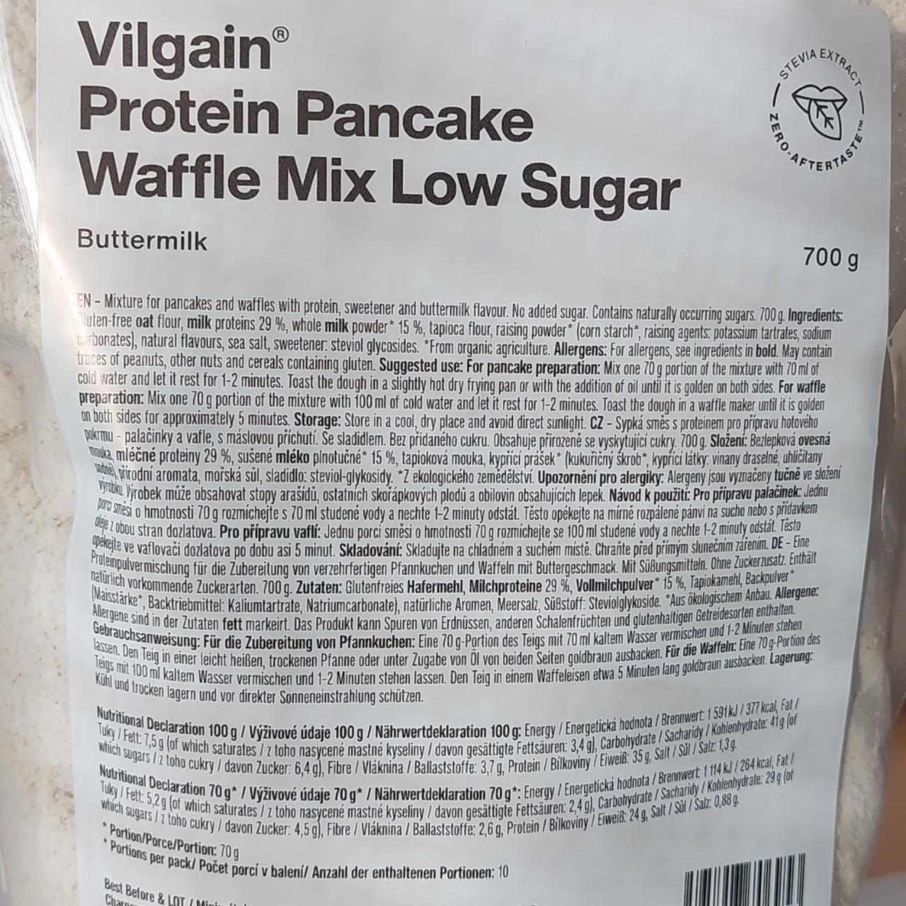 Fotografie - Protein Pancake Waffle Mix Low Sugar Buttermilk Vilgain
