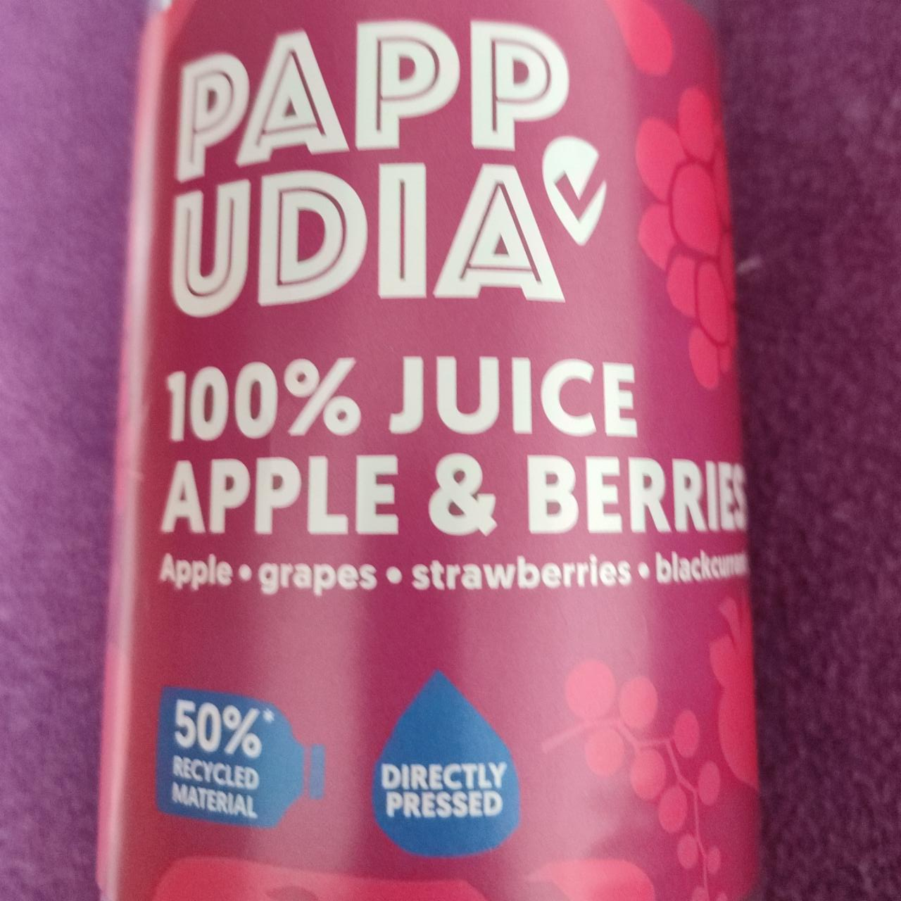 Fotografie - 100% juice apple & berries Pappudia