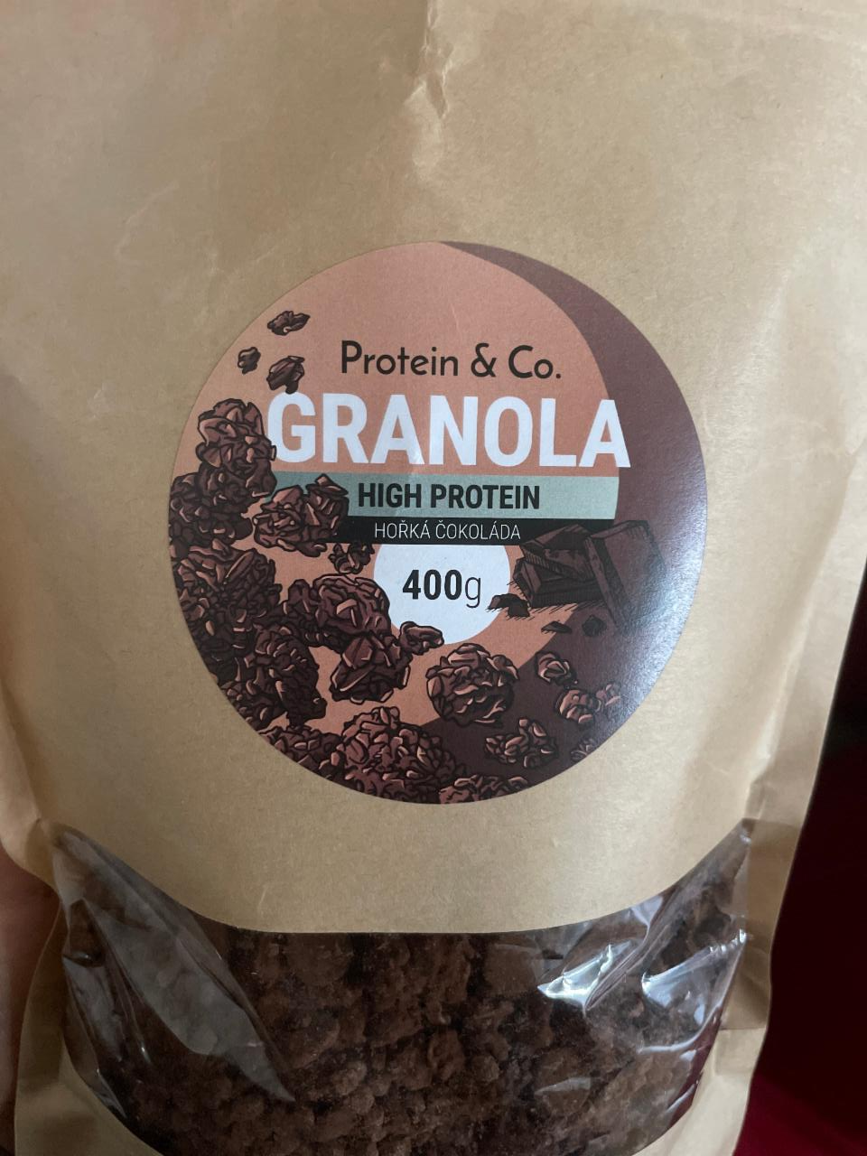 Fotografie - Granola High Protein Hořká čokoláda Protein & Co.