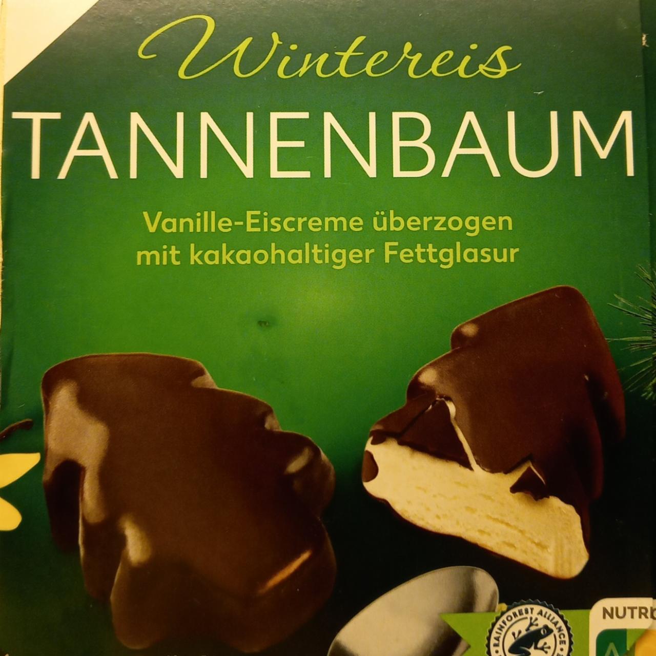 Fotografie - Wintereis Tannenbaum Vanille-Eiscreme überzogen mit kakaohaltiger fettglasur K-Classic