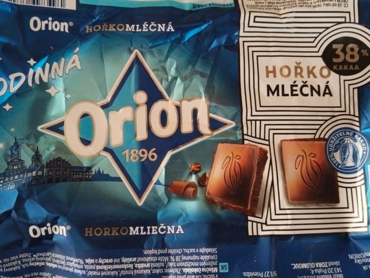 Fotografie - Hořko Mléčná čokoláda 38% kakaa Orion