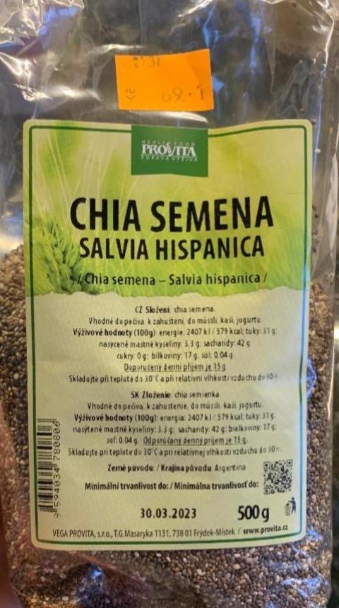 Fotografie - Chia semena Salvia hispanica Provita