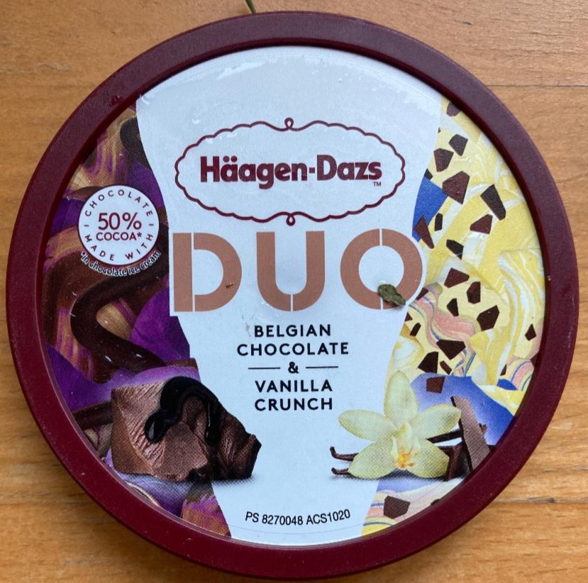 Fotografie - DUO Belgian Chocolate & Vanilla Crunch Tub Häagen-Dazs