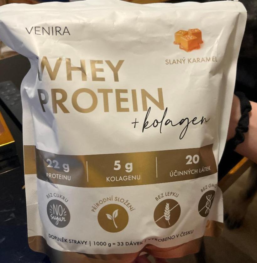 Fotografie - Whey Protein + kolagen Slaný karamel Venira