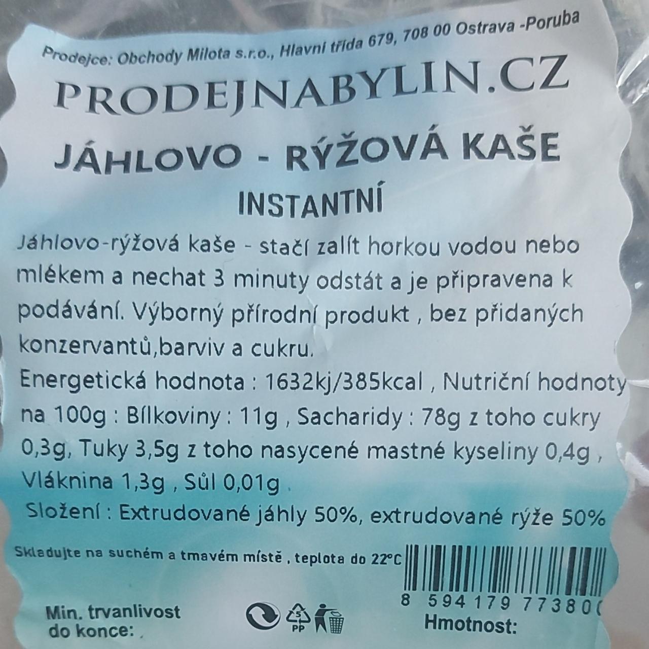 Fotografie - Jáhlovo-rýžová kaše instantní ProdejnaBylin.cz