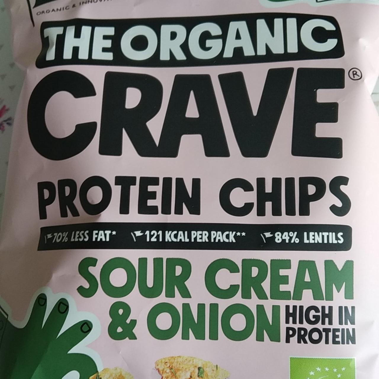 Fotografie - The organic Crave protein chips Sour cream & Onion Crave More