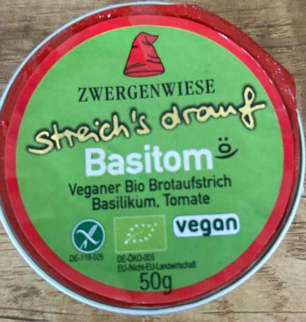 Fotografie - Streich's drauf Basitom veganer bio brotaufstrich basilikum, tomate Zwergenwiese
