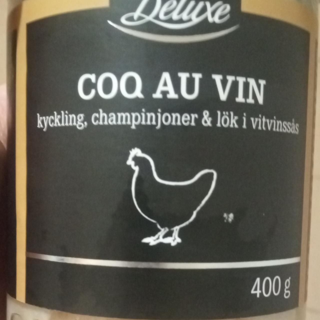 Fotografie - COQ au vin kyckling, champinjoner & lök i vitvinssås Deluxe