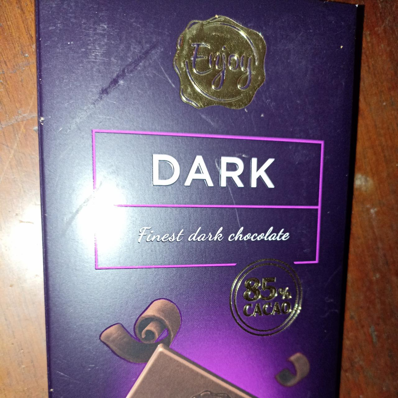 Fotografie - Finest dark chocolate 85% cacao Enjoy