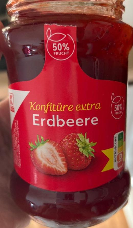 Fotografie - jahodový džem Erdbeere extra 50 % ovoce K Classic