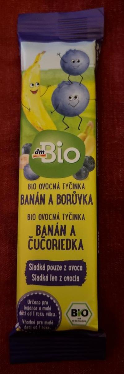 Fotografie - BIO ovocná tyčinka banán a borůvka dmBio