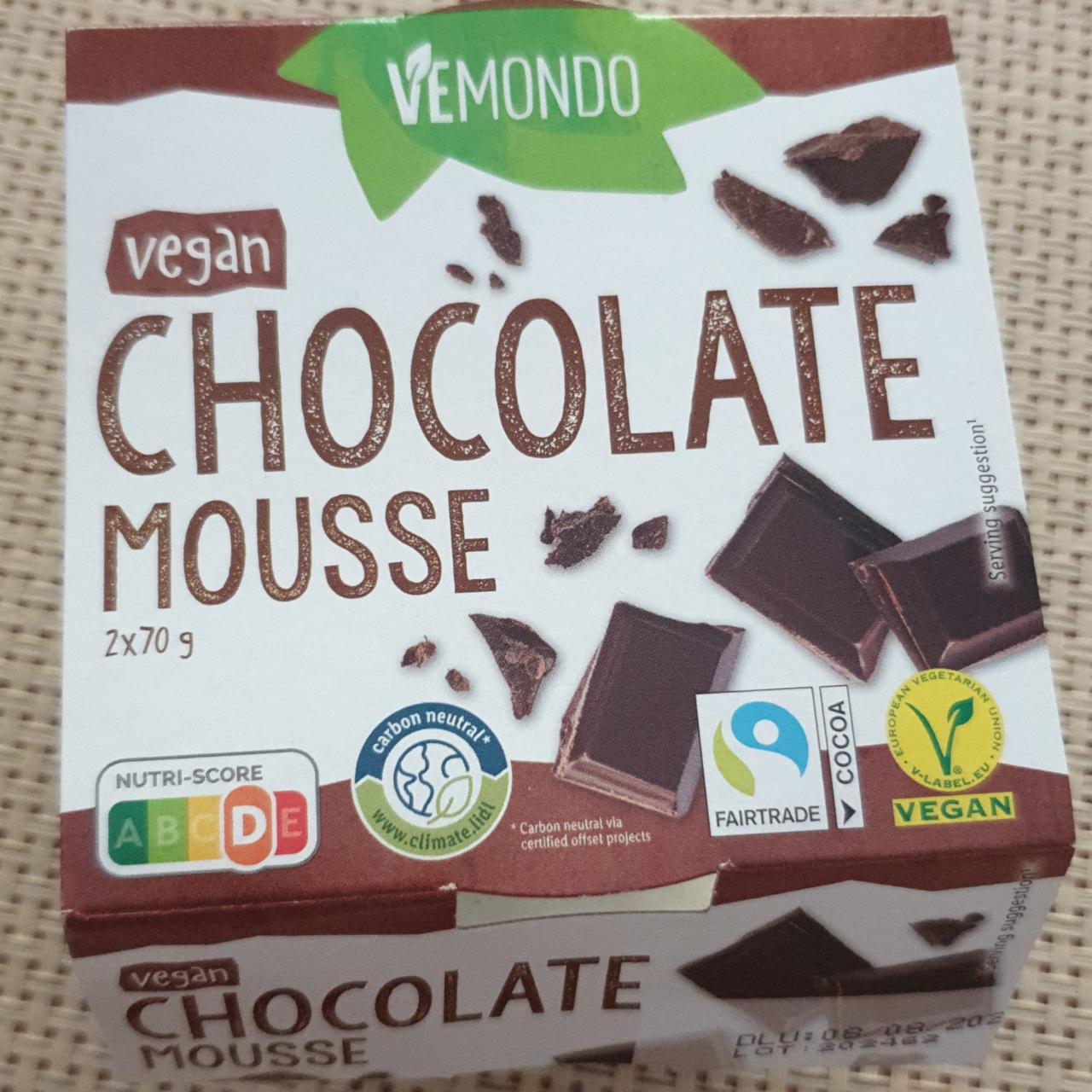 Fotografie - Chocolate mousse Vegan Vemondo