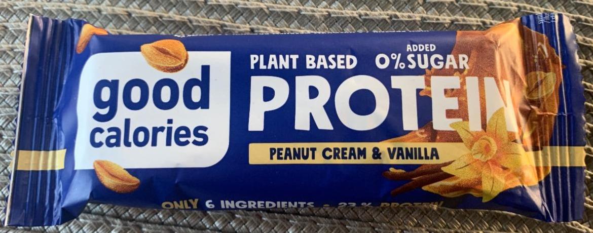 Fotografie - Plant based protein Peanut cream & Vanilla Good calories
