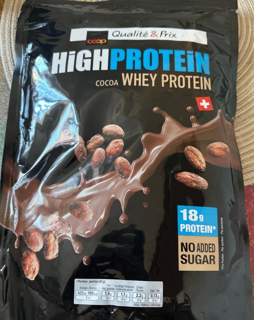 Fotografie - High Protein cocoa whey protein coop