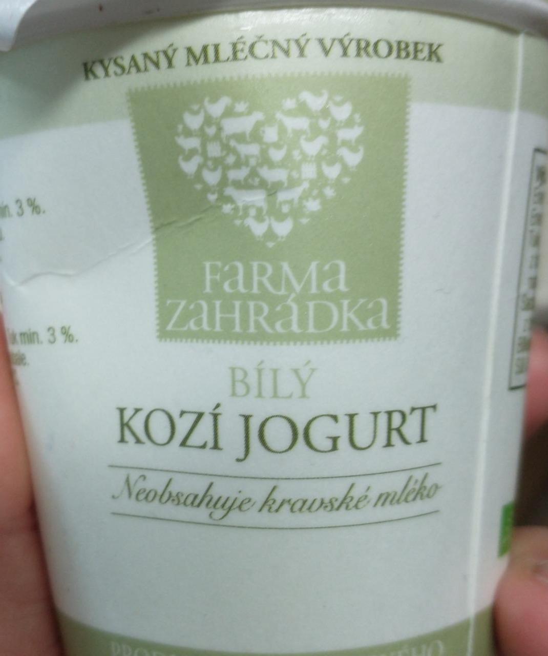 Fotografie - bílý kozí jogurt Farma Zahrádka
