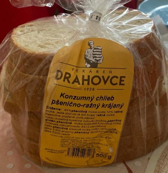 Fotografie - Konzumný chlieb pšenično ražný krájaný Pekáreň Drahovce