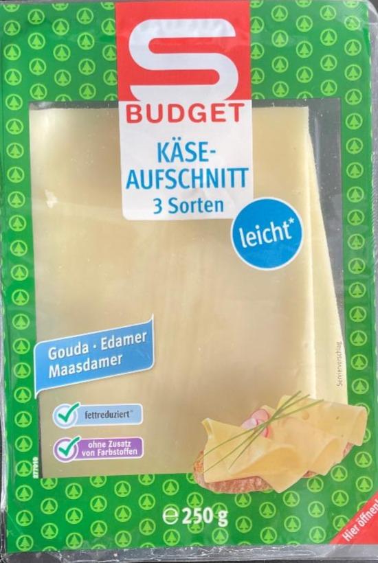 Fotografie - Spar Budget Käse aufschnitt 3 Sorten Leicht