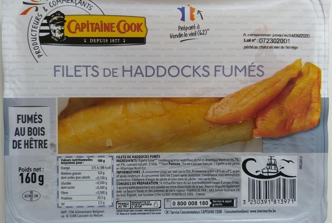 Fotografie - Filets de Haddocks Fumés Capitaine Cook