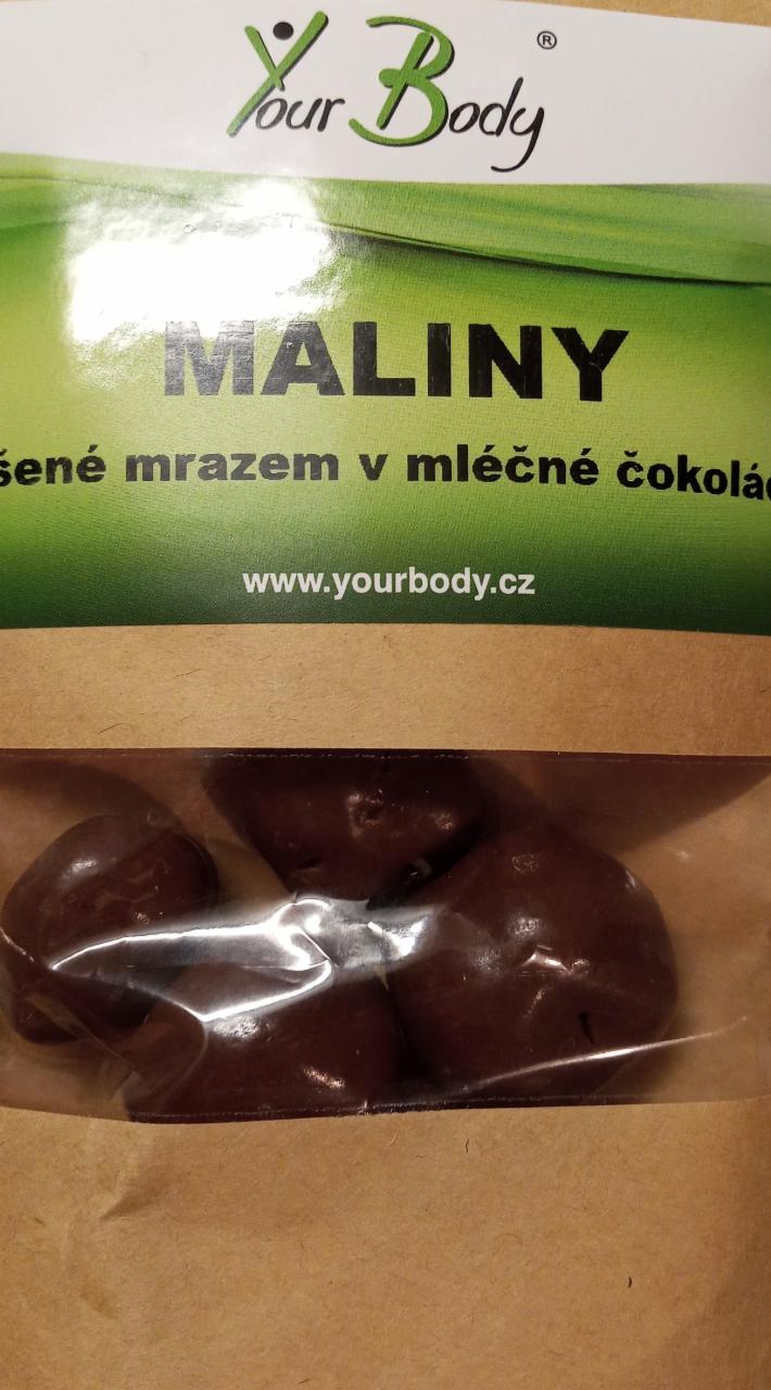 Fotografie - Maliny sušené mrazem v mléčné čokoládě Your Body