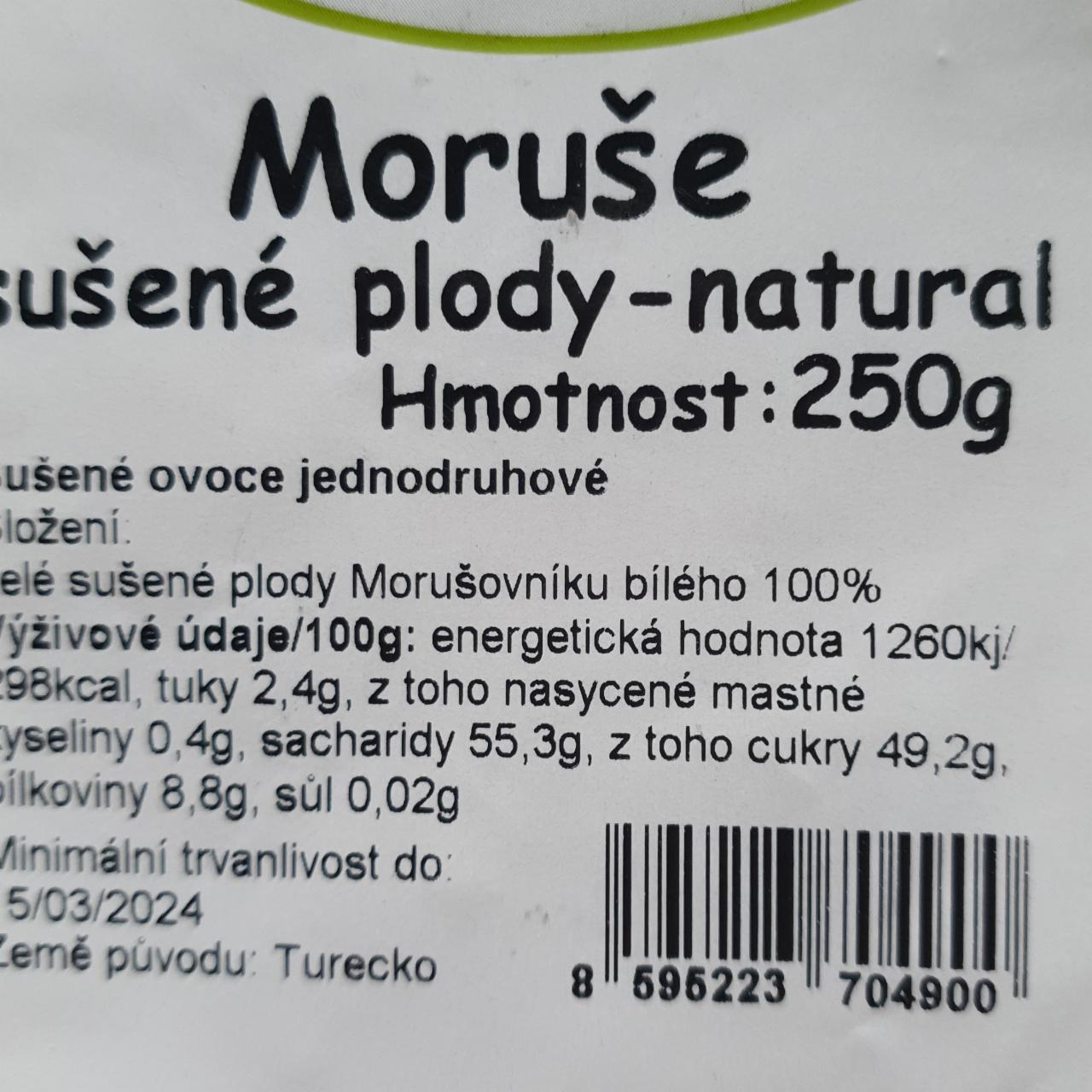 Fotografie - Moruše sušené plody natural Ochutnejorech.cz