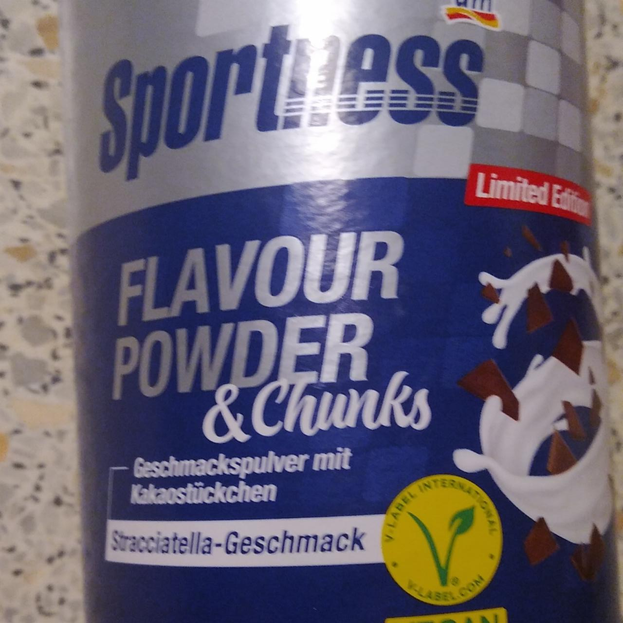 Fotografie - Flavour powder & Chunks Straciatella-Geschmack Sportness