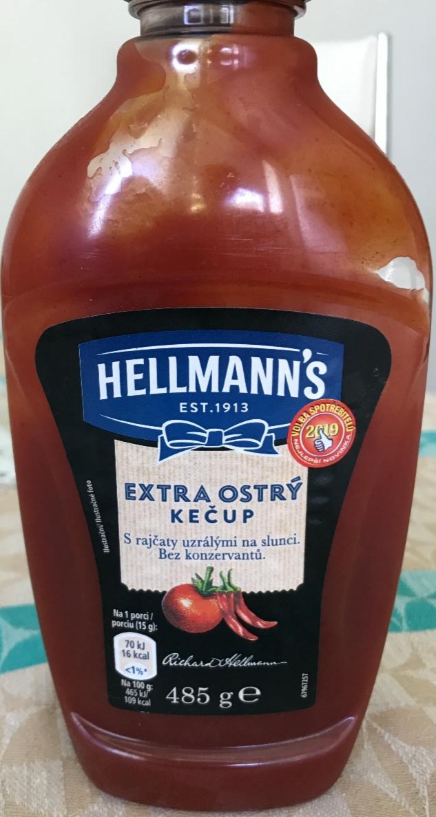 Fotografie - Hellmann's kečup extra ostrý
