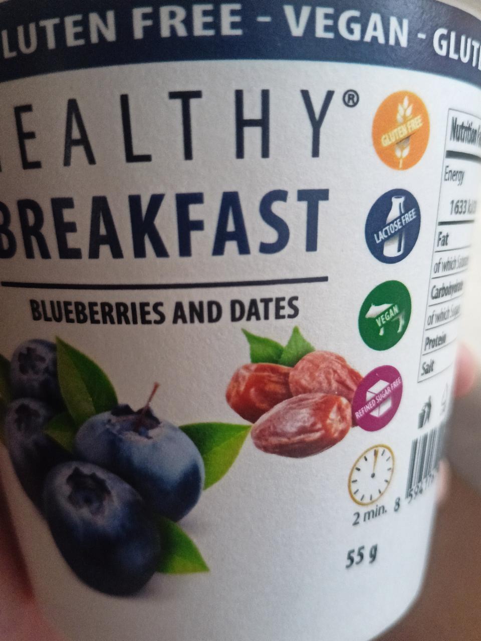 Fotografie - Breakfast Blueberries and Dates Healthy