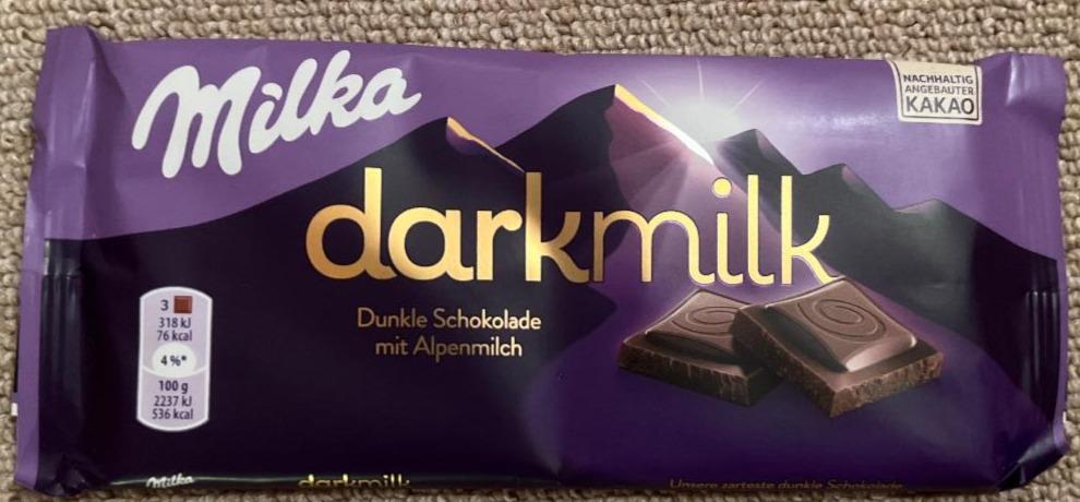 Fotografie - Darkmilk Dunkle Schokolade mit Alpenmilch Milka