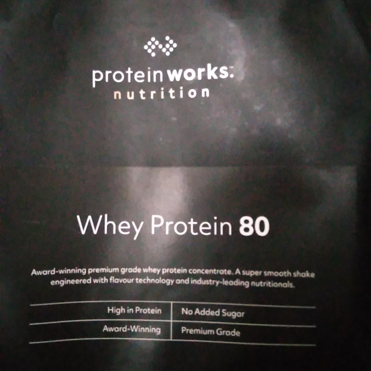 Fotografie - Whey protein 80 unflavoured Protein works nutrition