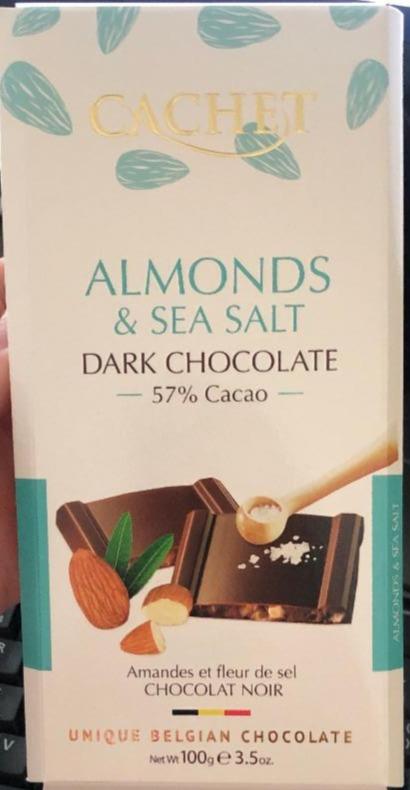 Fotografie - Čokoláda Almonds&Sea Salt CACHET 57%