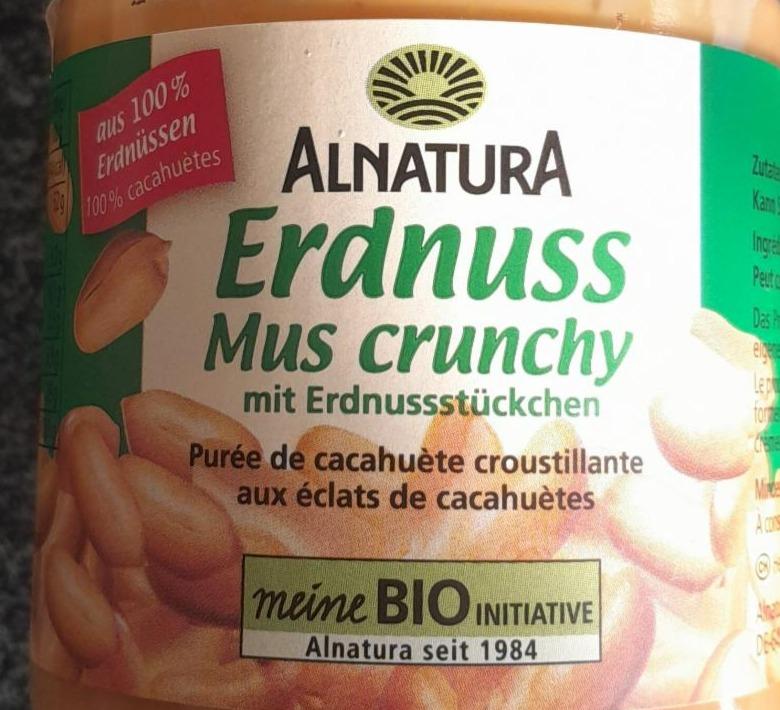 Fotografie - Erdnuss Mus crunchy mit Erdnussstückchen Alnatura