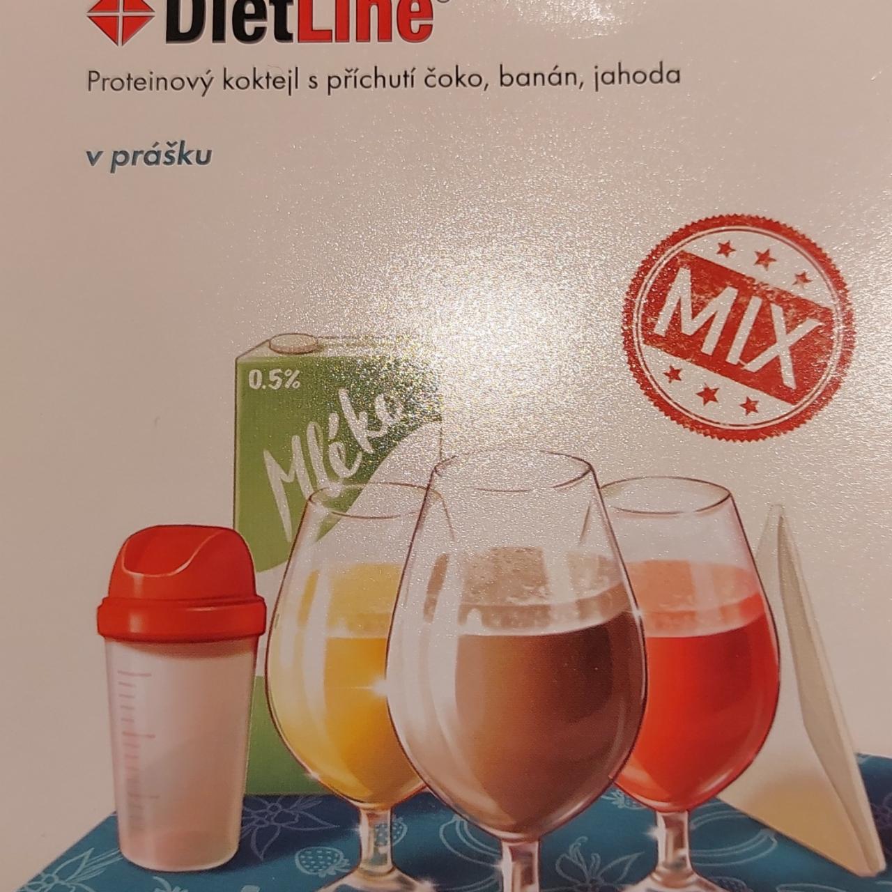 Fotografie - Proteinový koktejl v prášku s příchutí jahoda DietLine