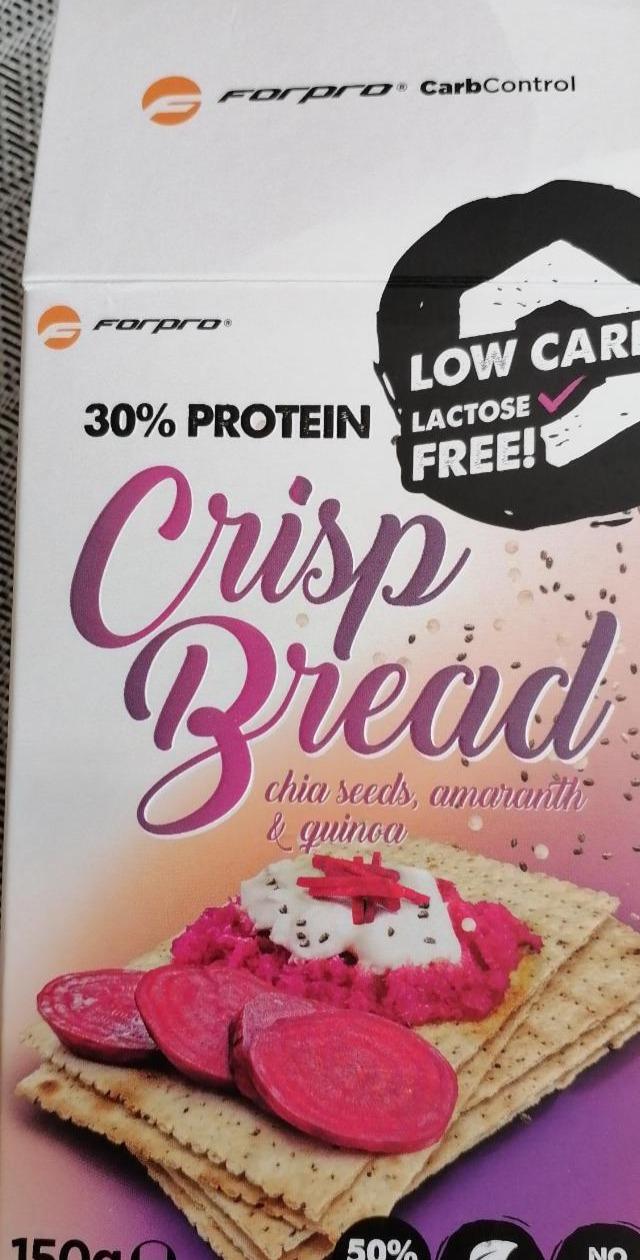 Fotografie - Low Carb Crisp Bread 30% protein Chia Seeds Amaranth & Quinoa Forpro