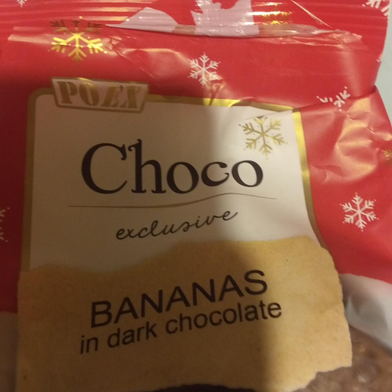 Fotografie - Choco exclusive Bananas in dark chocolate Poex