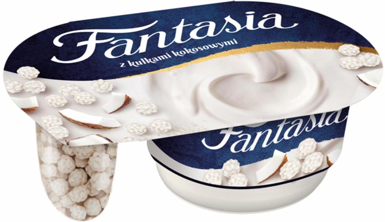 Fotografie - Fantasia Jogurt kremowy ze zbożowymi kulkami kokosowymi Danone