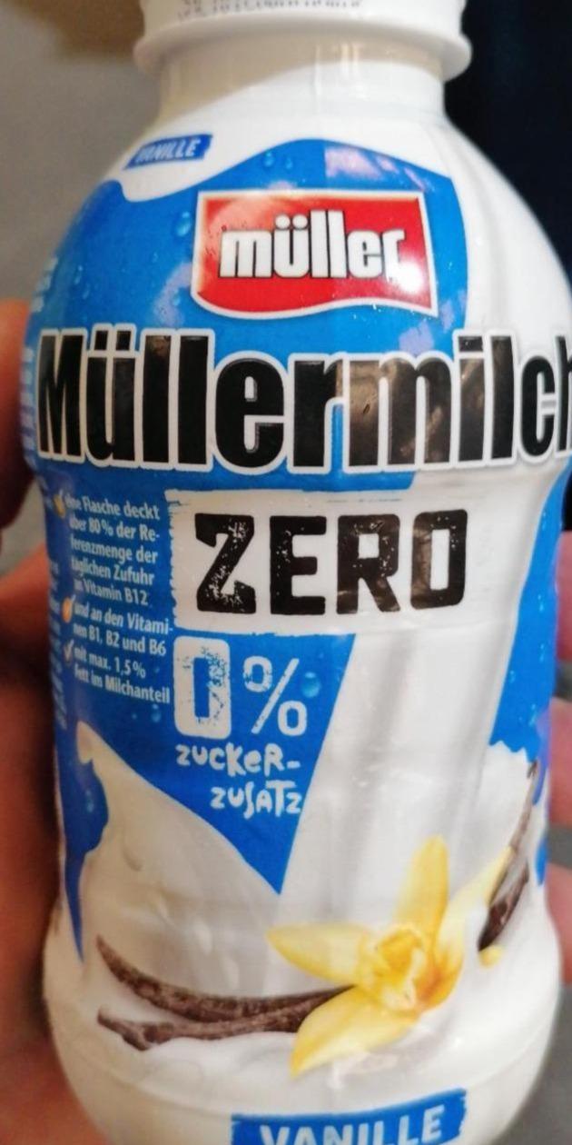 Fotografie - Müllermilch Vanille 0% Zucker zusatz
