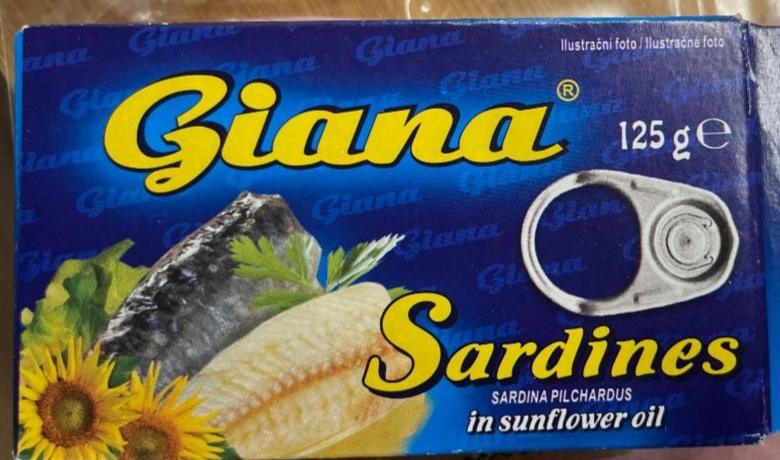 Fotografie - Sardines in sunflower oil Giana