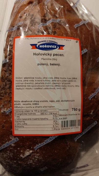 Fotografie - Hořovický pecen pšenično žitný PAC Hořovice